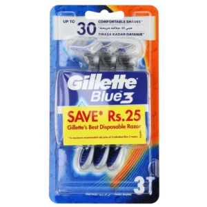 Gillette Blue 3 Comfort Men's Disposable Razor, 3 Ct