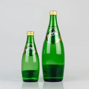 Perrier Sparkling Mineral Water Glass and Pet Bottle